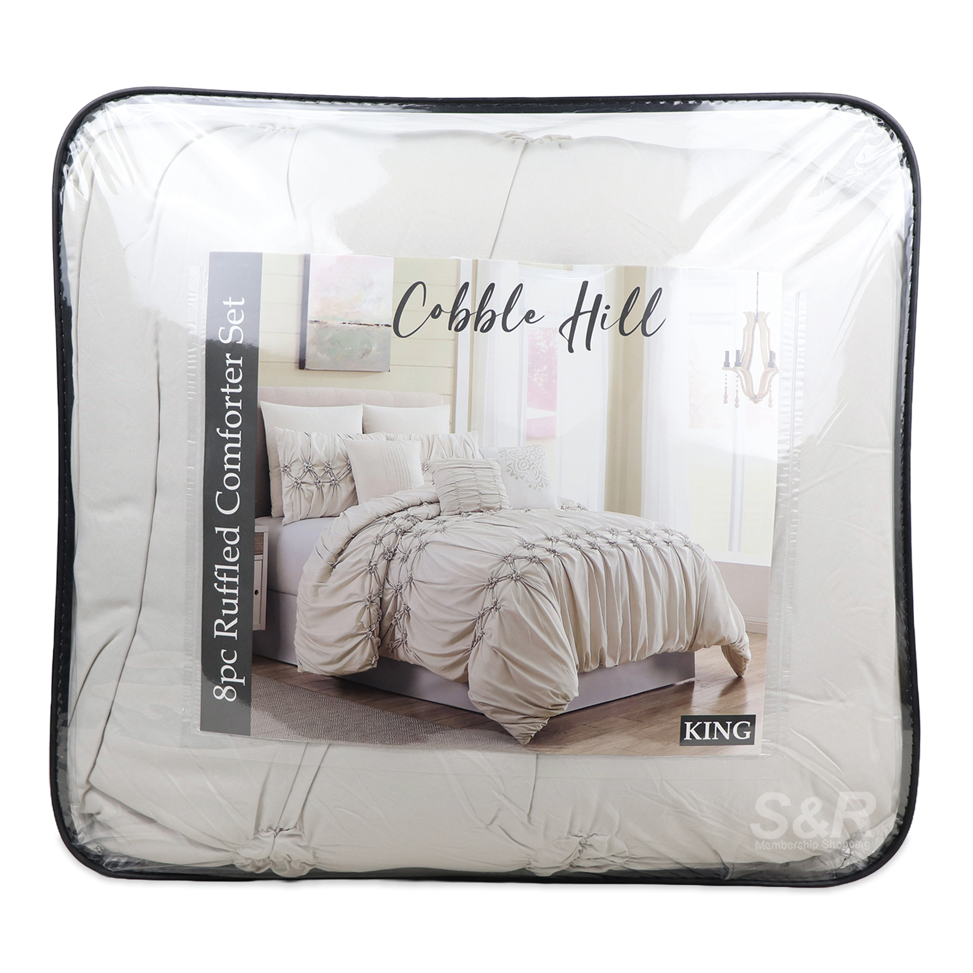 Cobble Hill 8pc Ruffled Comforter Set King
